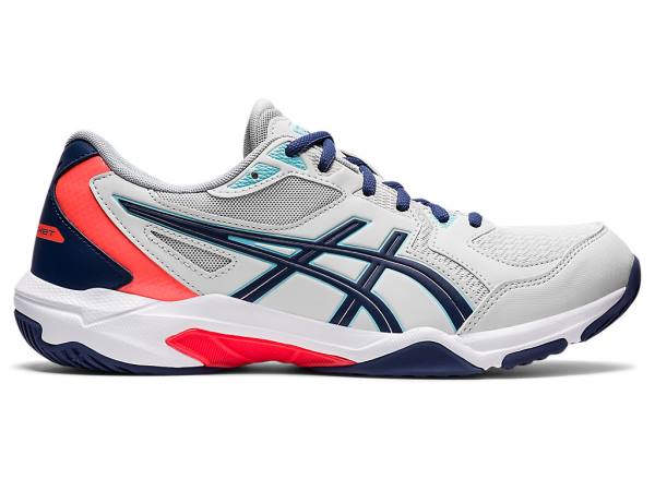 Asics Volleybalschoenen Heren, GEL-ROCKET Grijs/Oranje/Rood - Asics Winkel Brussel | B8015624-MK